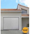 Porte de garage sectionnelle prémontée iso 42 mm (2400 mm x 2000 mm) modèle à cassettes 