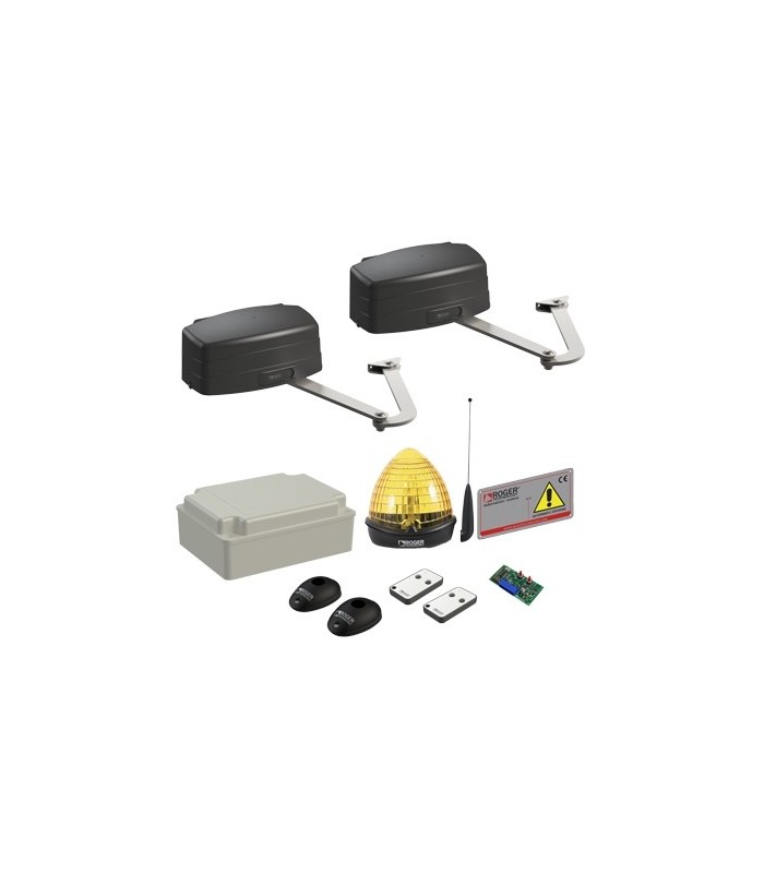  SET R23/373  Set 2 motoréducteurs électromécaniques à bras articulé 230V AC irréversible pour portails à battants jusqu' à 3,5 