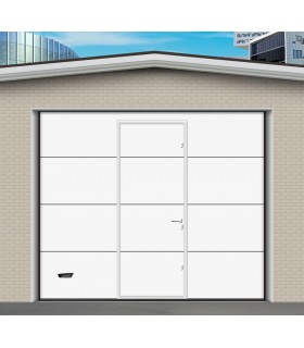 Porte de garage avec portillon