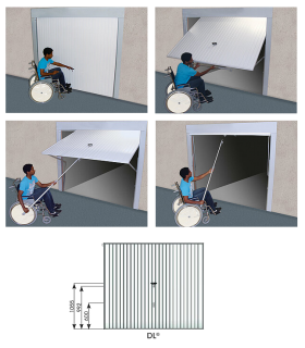 Novoferm Solutions PMR pour porte basculante (Kit de manoeuvrabilité)
