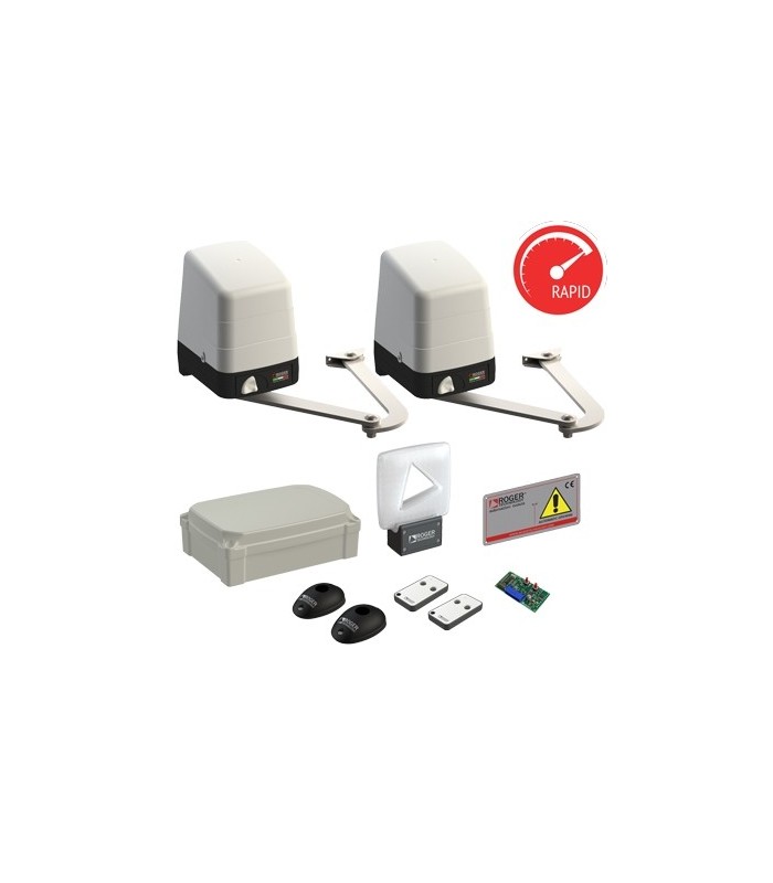 Kit Roger Technology Automatisme pour portail à battant bras articulés modèle KBH23/254/HS