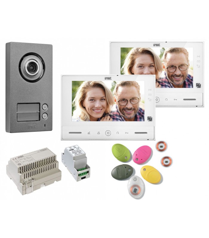 URMET Kit vidéo couleur tactile Mini Note + 2 BP