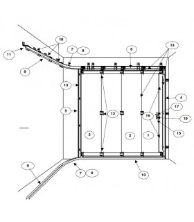 Novoferm kit charnières -Galets ISO-45 LAT