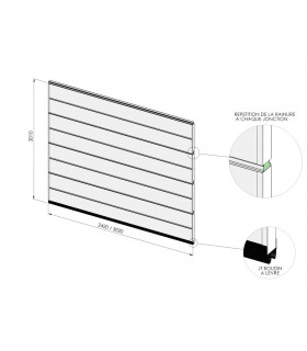 Panneaux portes garage sectionnelles (3000 mm x 2000 mm)