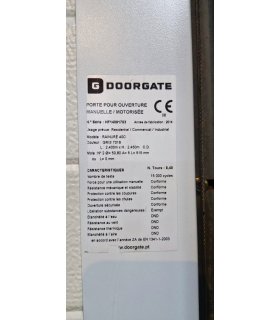 DOORGATE ressort porte garage sectionnelle 2400 x 2450 mm + câbles (ref winpeinshein)