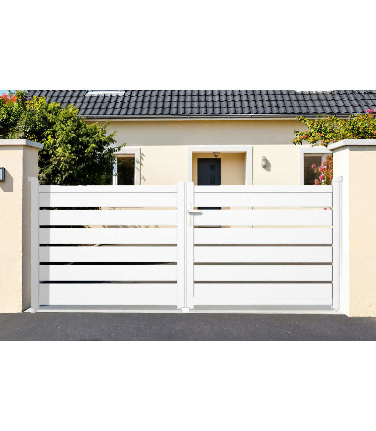 Portail battant 3m VOGEL H.120cm blanc