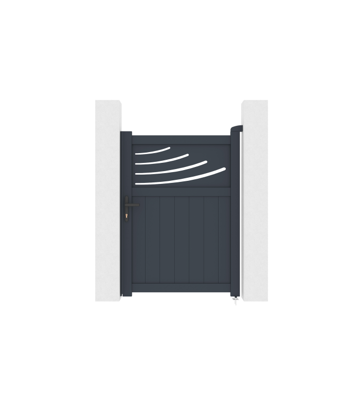 Portillon 1m HALTI H.140cm aluminium gris