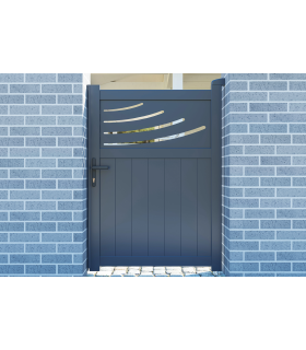 Portillon 1m HALTI H.140cm aluminium gris