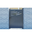 Portillon 1m HALTI H.140cm aluminium gris