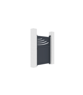 Portillon 1m HALTI H.140cm aluminium gris