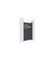 Portillon 1m HALTI H.140cm aluminium gris