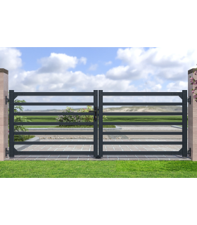 Portail battant ANTELAO 300x110cm gris