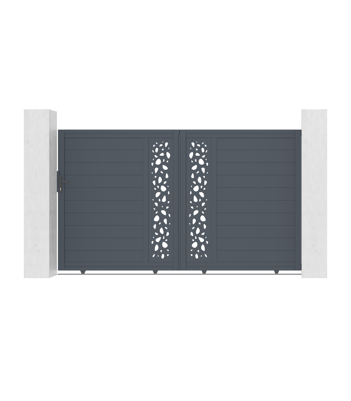 Portail coulissant 3m SUNNY H.180cm aluminium gris