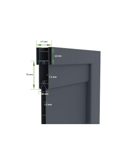 Portail coulissant 3m SUNNY H.180cm aluminium gris