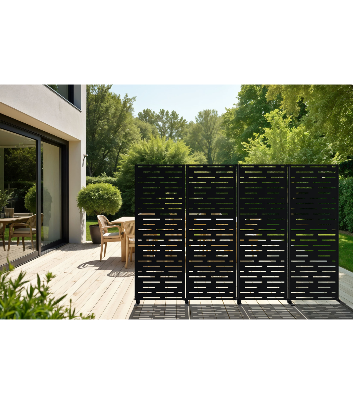 Panneau décoratif ARLBERG noir H.160cm motifs intégral