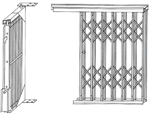 grille de sécurité articulée
